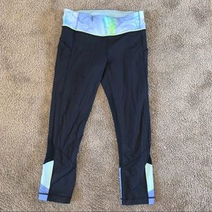Lululemon pace rival size 6 black/multicolor
